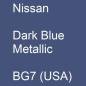 Preview: Nissan, Dark Blue Metallic, BG7 (USA).